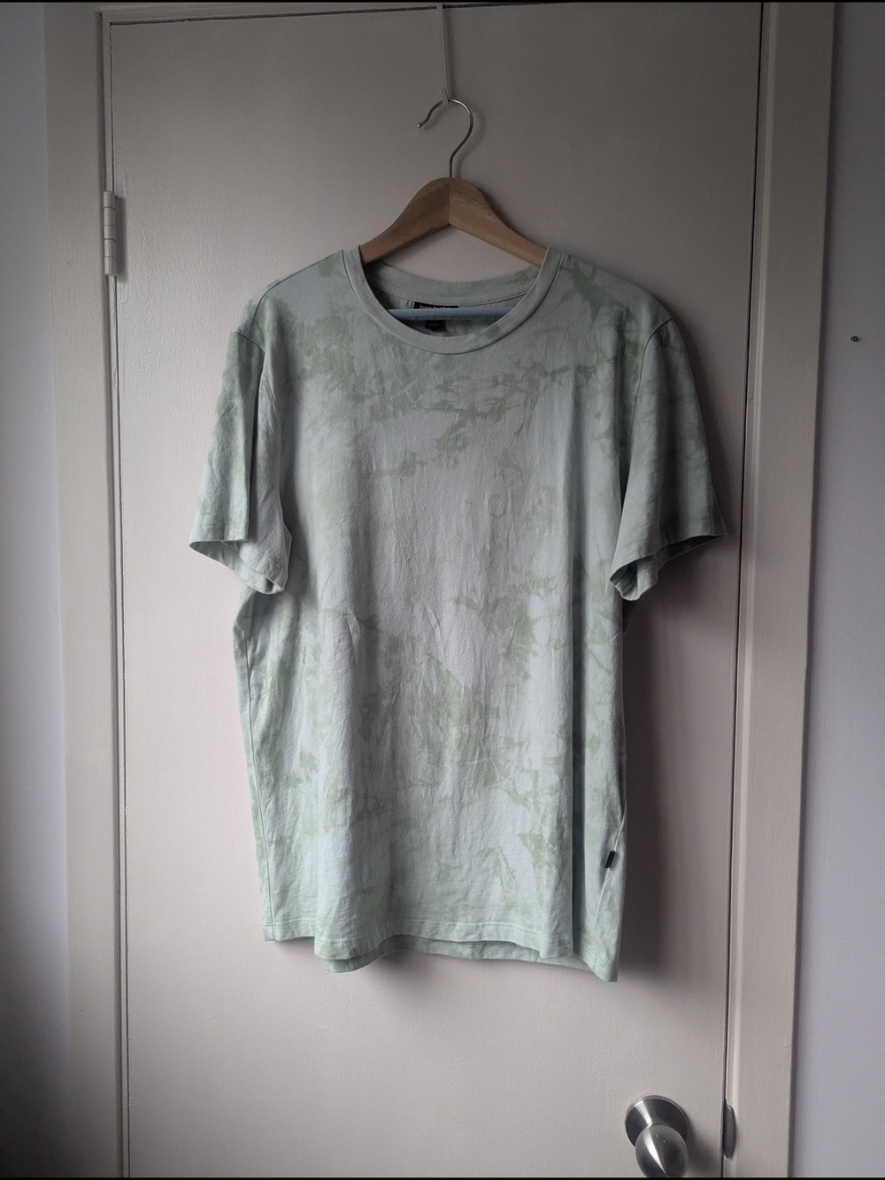 Frank And Oak Green Tie-Dye Relaxed Fit Tee